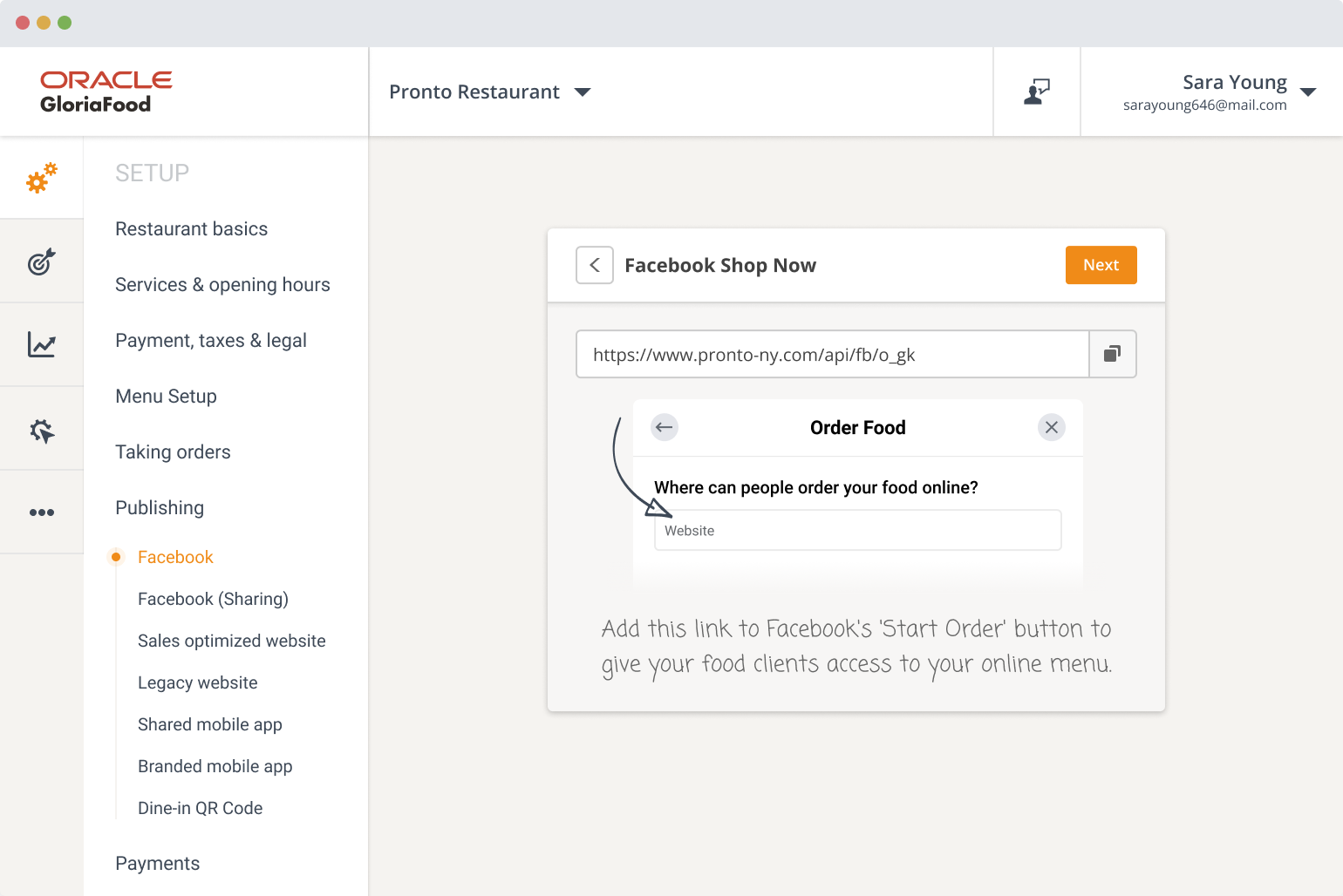 Copiar link inteligente do Facebook