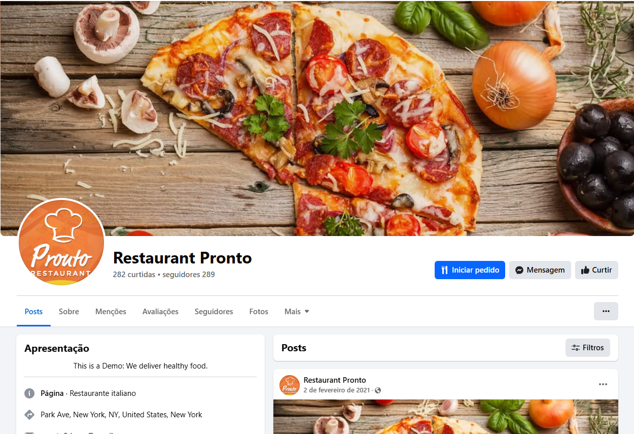 Facebook Ordering System